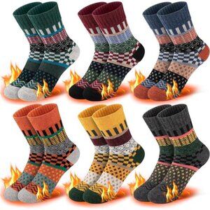 Kids Wool Winter Socks Warm Thermal Cozy Soft Thick Crew Socks